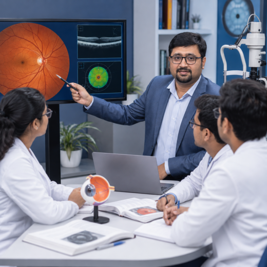 Medical teaching moment in ophthalmology